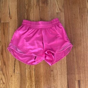 High Rise 4 inch Sonic Pink Hotty Hot Shorts